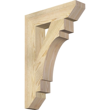 Ekena Millwork Merced Slat Rough Sawn Bracket, Douglas Fir, 4"W x 18"D x 26"H BKT04X18X26MRC06RDF
